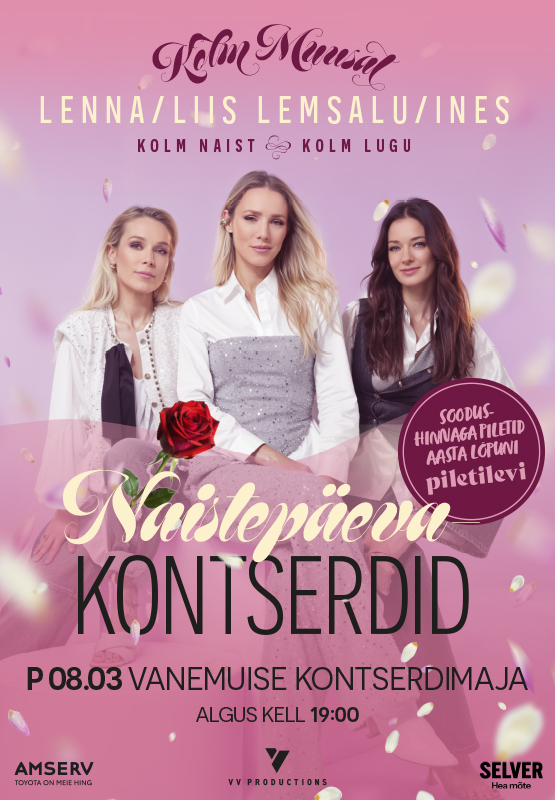 Kolm Muusat: Lenna – Liis Lemsalu – Ines. Naistepäevakontsert